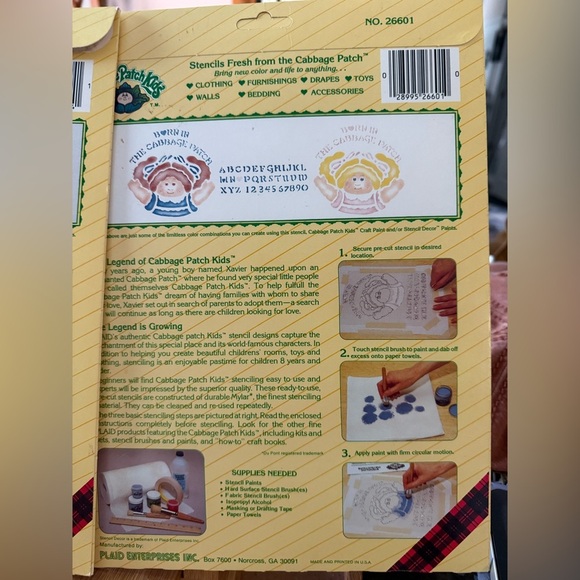 Set of 3 Cabbage Patch Kids Stencil Set, great Vintage Lot! - Picture 6 of 7